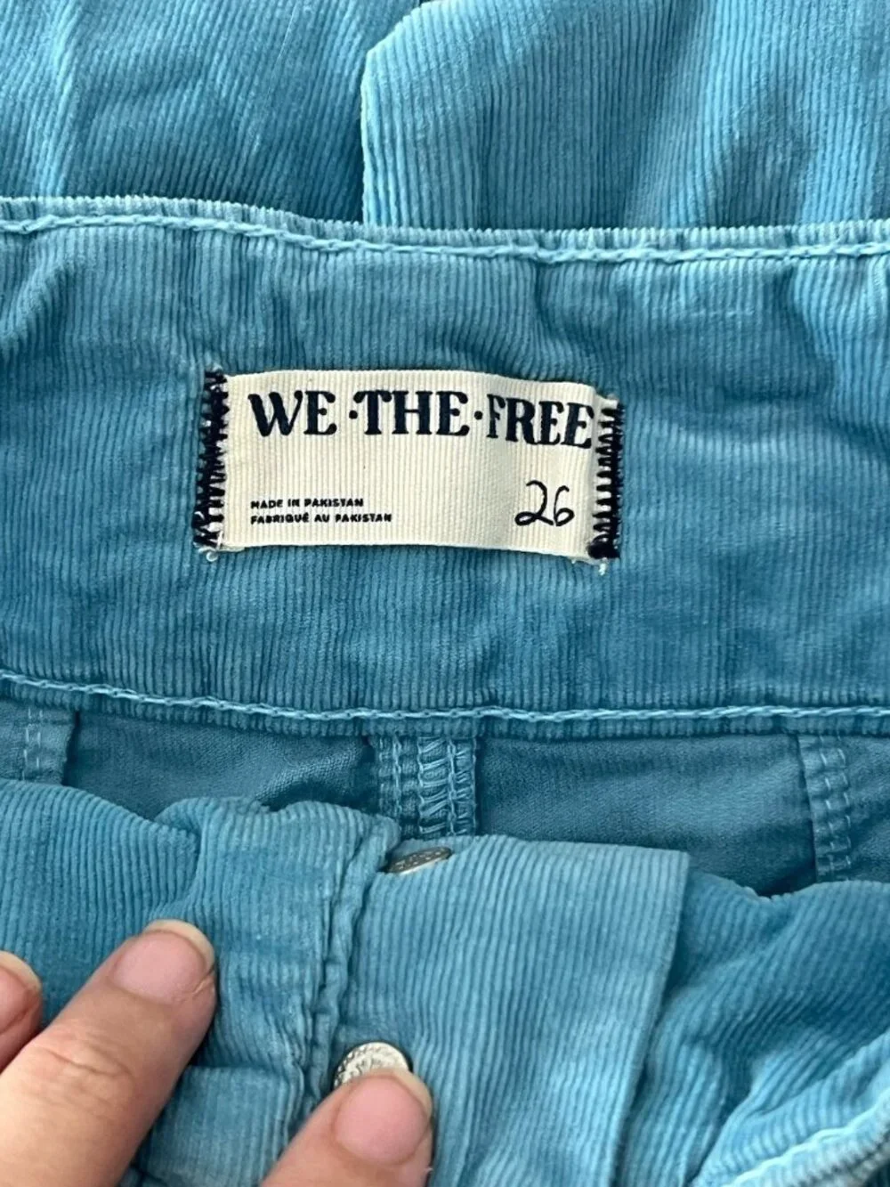 We The Free People Blue Corduroy Flare Pants Size 26
